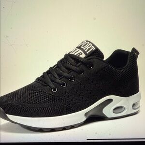 OrthoFit Black Sport Air Sneakers